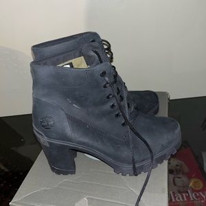 Timberland Boots Lana Point 6 In Lace Up Black Nubbuck